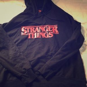 This is a comfy Stranger Things hoodie.